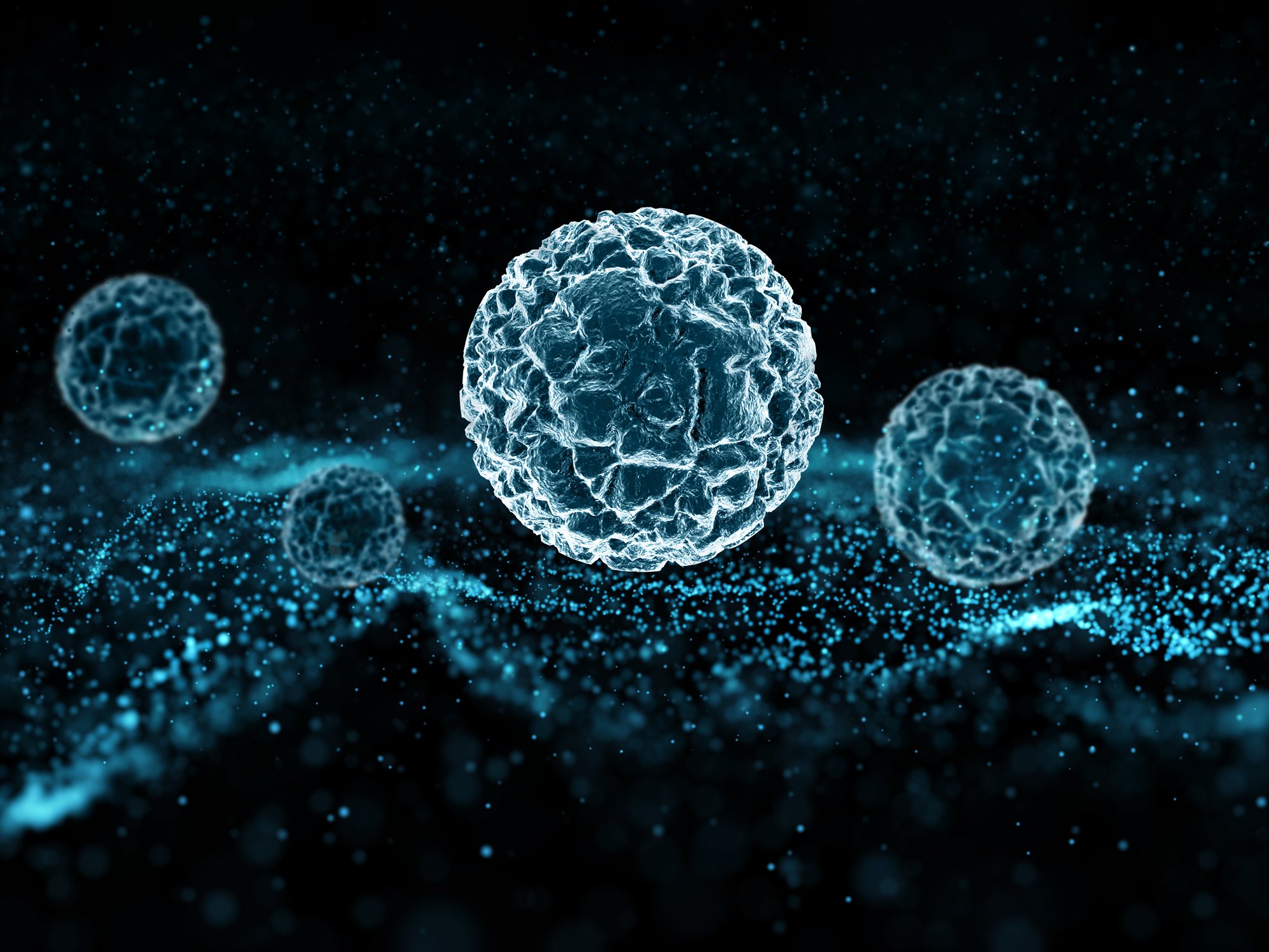 particles-virus-cells-floating particles-virus-cells-floating
