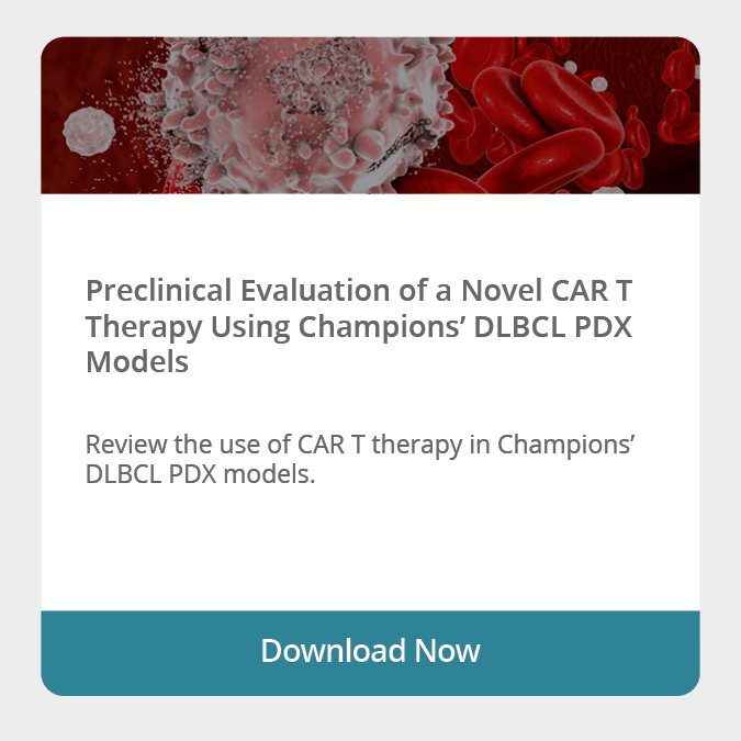 A Case study using CAR T therapy in DLBCL PDX models.