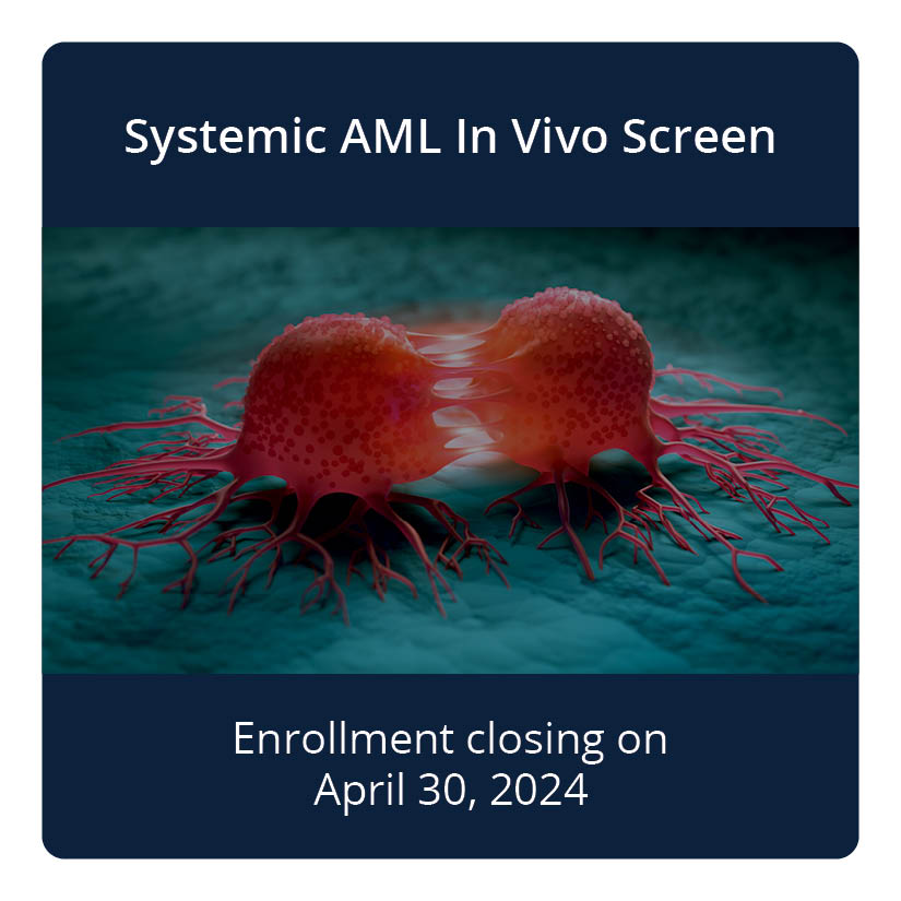 Screen Enrollment Round -Systemic AML In Vivo Screen April 2024
